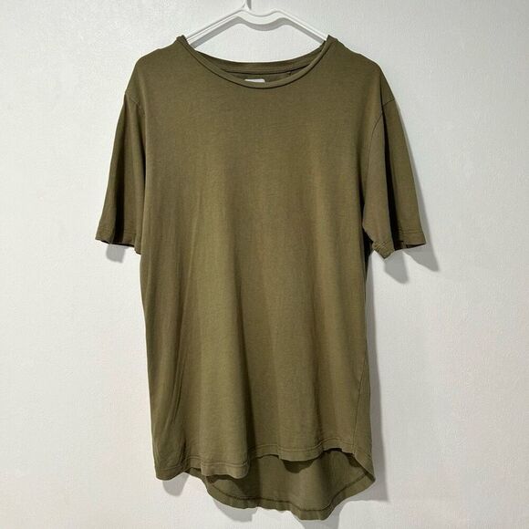 ZARA Long Length Tee Army Green Men’s large - Picture 1 of 5